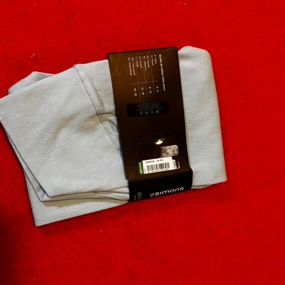 Light blue denim high waist capri leggings jeggings NWT - Picture 5 of 7